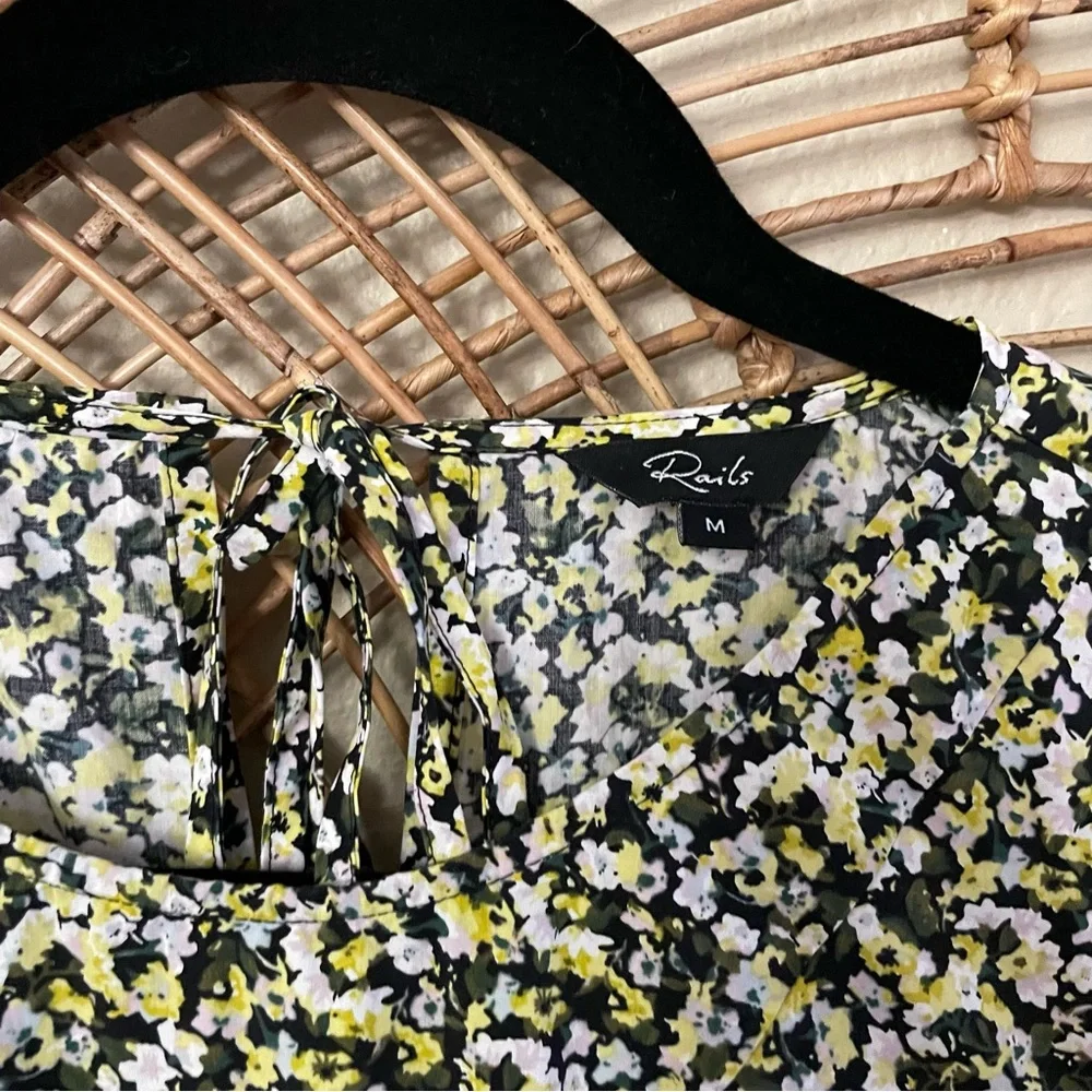 Rails Mini Dress in Olive Green Floral Print